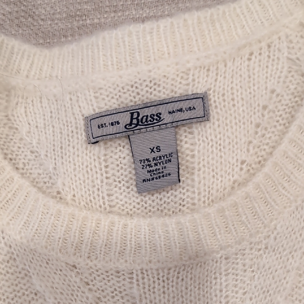 Bass White Knit Sweater